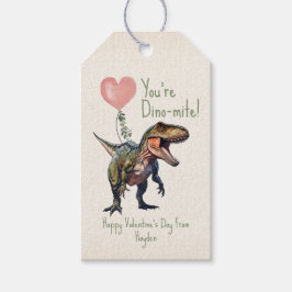 Etiquetas Para Regalos San Valentín Dino-mite de Dinosaurio