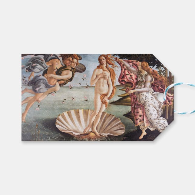 Etiquetas Para Regalos Sandro Botticelli - Nacimiento de Venus (Frente (Horizontal))