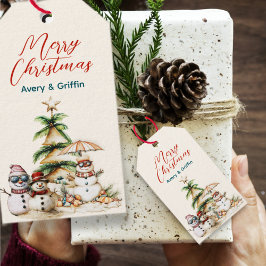Etiquetas Para Regalos Sandy Christmas Tree Snowman