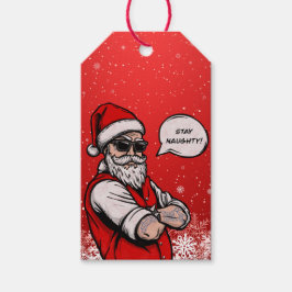 Etiquetas Para Regalos Santa Claus Stay Naughty Funny Navidades