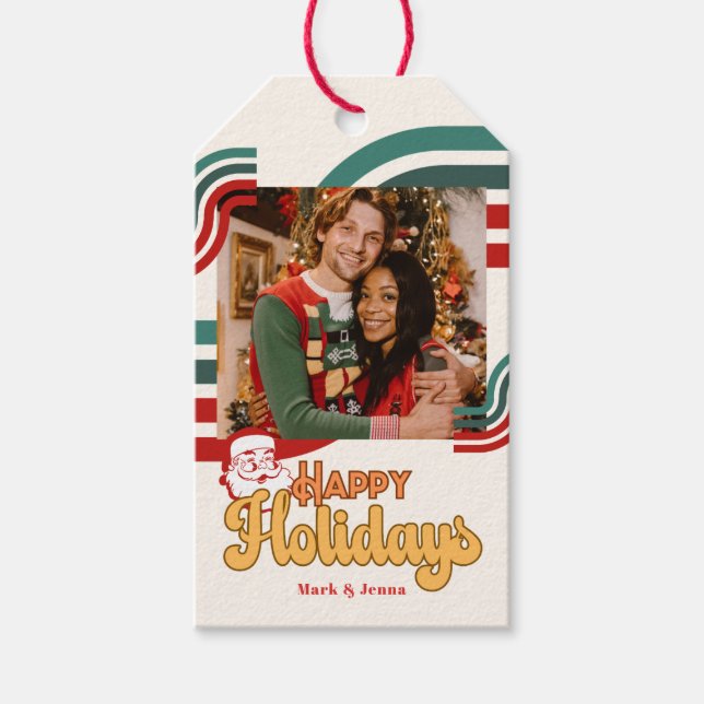 Etiquetas Para Regalos Santa Claus traviesa (Anverso)