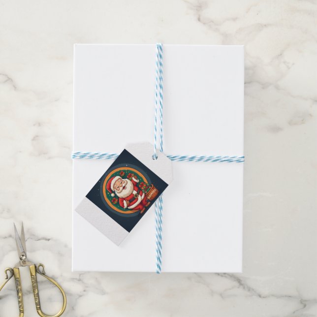 Etiquetas Para Regalos Santa Clouse (Con cuerda)