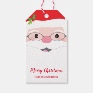 Etiquetas Para Regalos SANTA FACE hipster navidades festivos regalo moder