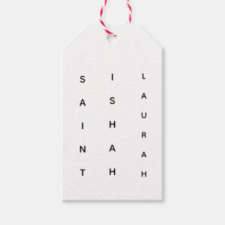 ETIQUETAS PARA REGALOS SANTA ISHAH LAURAH VERTICAL