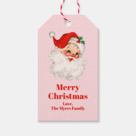Etiquetas Para Regalos Santa Navideño Vintage