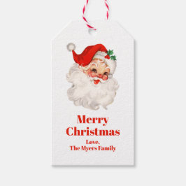 Etiquetas Para Regalos Santa Navideño Vintage