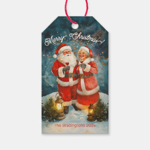 Etiquetas Para Regalos Santa Sra. Claus Feliz Navidad