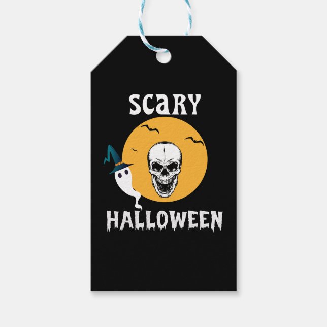 Etiquetas Para Regalos Scary Halloween (Anverso)
