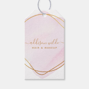 Etiquetas Para Regalos Script Rubor Pink Watercolor Gold Price Hang Etiqu