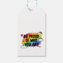 Etiquetas Para Regalos Sé orgulloso de quién eres cita arcoíris lgbtq+