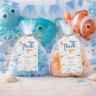 Etiquetas Para Regalos Sea You Soon Coastal Baby Shower Thank You Gift