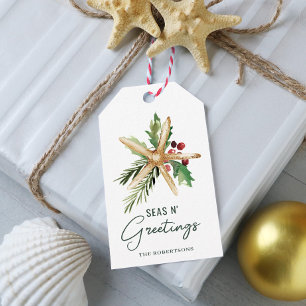 Etiquetas Para Regalos Seas N Saludos Navidades Beach Starfish