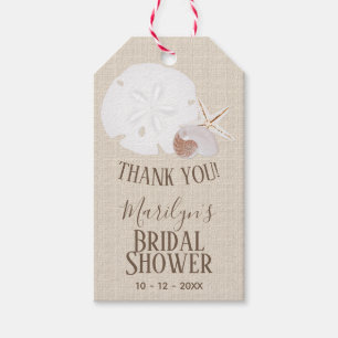 Etiquetas Para Regalos Seashells Beach Bridal Shower