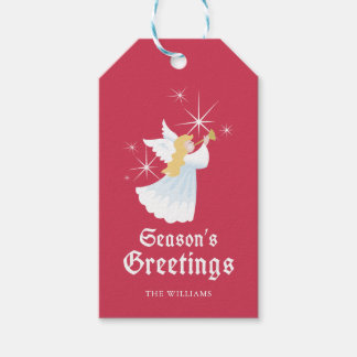 Etiquetas Para Regalos Seasons Greetings Angel Navidades Gift Tag