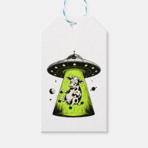Etiquetas Para Regalos Secuestro de vaca alienígena Weirdcore Surrealista