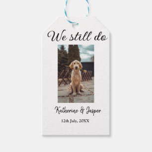 Etiquetas Para Regalos Seguimos haciendo boda pareja mascota foto nombre