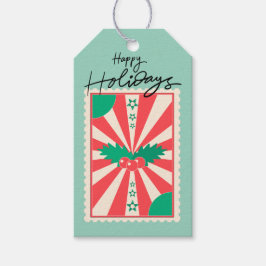 Etiquetas Para Regalos Sello de papel retro personalizado con Navidades H