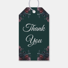 Etiquetas Para Regalos Selva Oscura Verde Elegante Boda Maroon Mauve