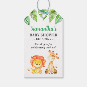 Etiquetas Para Regalos Selva selvática León Giraffe Baby Shower Favor Inv