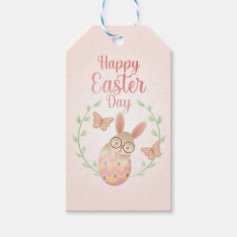Etiquetas Para Regalos Semana Santa. Conejo de Pascua y Mariposas