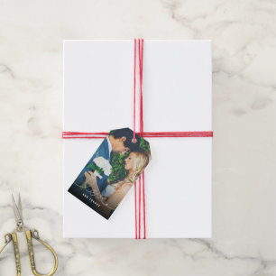 Etiquetas Para Regalos Sencilla Loopy Love Heart Boda Photo Gift Tags