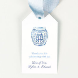 Etiquetas Para Regalos Sencilla Y Elegante Ducha De Boda Blanca Y Azul