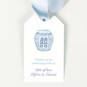 Etiquetas Para Regalos Sencilla Y Elegante Ducha De Boda Blanca Y Azul