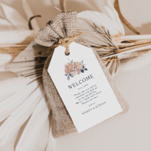 Etiquetas Para Regalos Sencillo Boda floral rústico de bienvenida Etiquet
