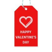 Sencillo corazón blanco feliz Día de San Valentín