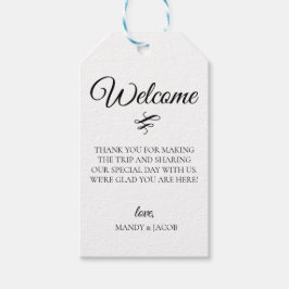 Etiquetas Para Regalos Sencillo elegante Boda Flourier Bolsa de Bienvenid