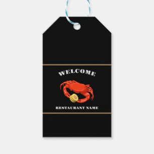 Etiquetas Para Regalos Sencillo maíz rojo marisco Nombre del logotipo del