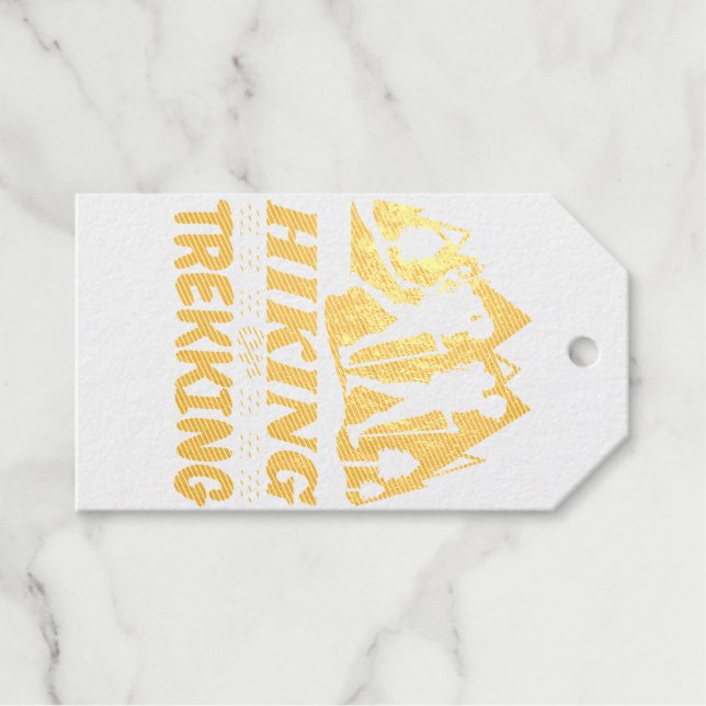 Etiquetas Para Regalos Senderismo o senderismo (Anverso (Horizontal))