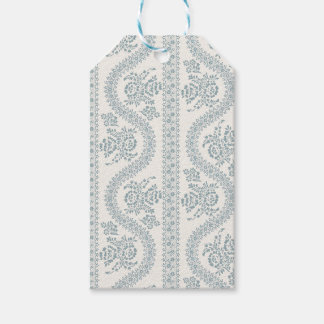 Etiquetas Para Regalos Serpentina gris azul, pequeña escala