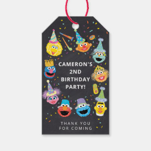 Etiquetas Para Regalos Sesame Street Pals Confetti Gracias Por Favor
