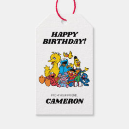 Etiquetas Para Regalos Sesame Street Pals Happy Birday from