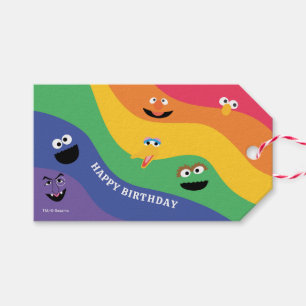 Etiquetas Para Regalos Sesame Street Pals Rainbow Gift Tag