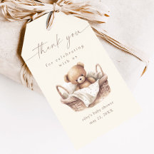Sexo Neutral Boho Bear Favor Baby Shower