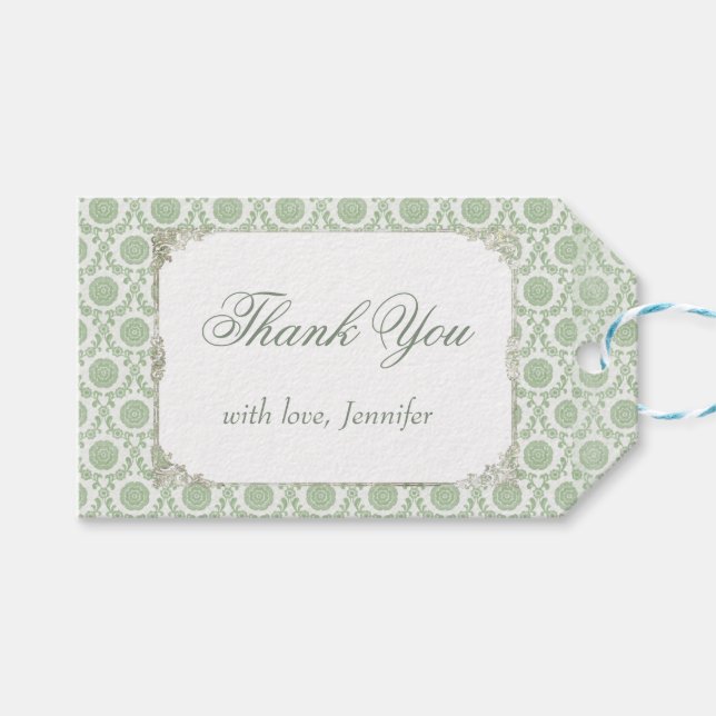 Etiquetas Para Regalos Shabby Bridal Shower (Frente (Horizontal))