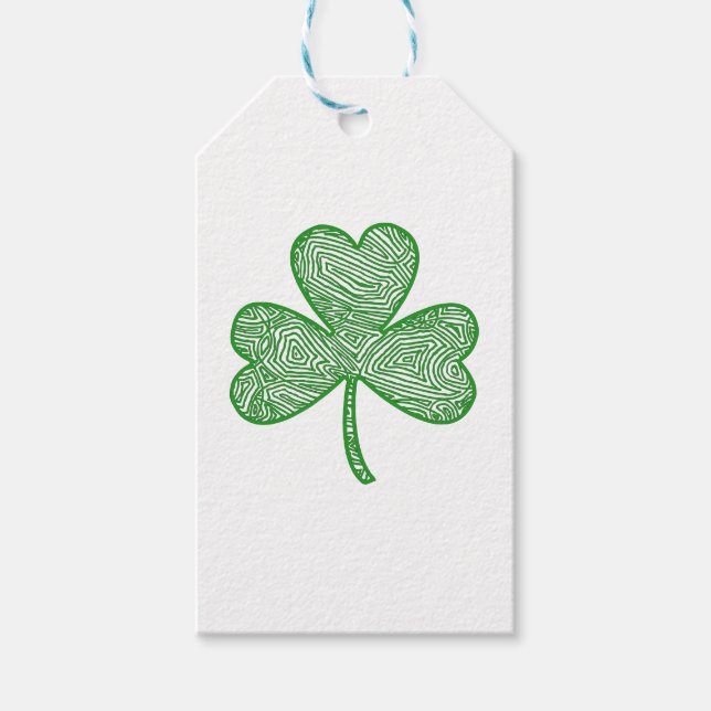 Etiquetas Para Regalos Shamrock (Anverso)