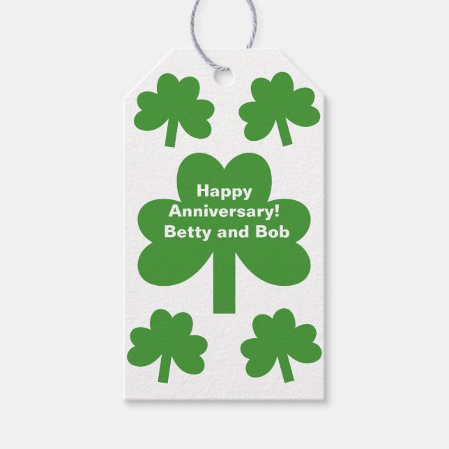 Etiquetas Para Regalos Shamrock (Anverso)