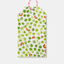 Etiquetas Para Regalos Shamrock Rainbows acuarela ST PATRICKS DAY