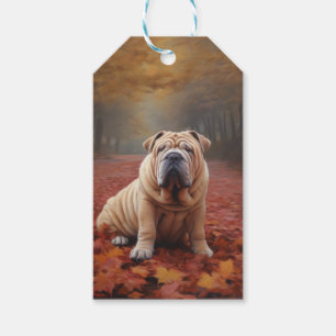 Etiquetas Para Regalos Shar Pei se inspira en las hojas de otoño