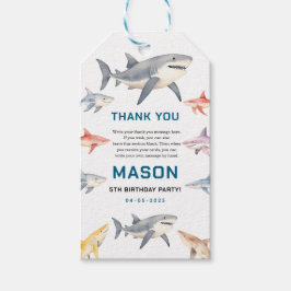 Etiquetas Para Regalos Shark Splash 5th Birthday | Cute Ocean Kids
