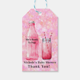 Etiquetas Para Regalos She’s Ready To Pop Girl Baby Shower Thank You