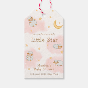 Etiquetas Para Regalos Sheep Twinkle Twinkle Moon Stars Chica Baby Shower