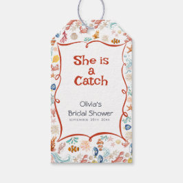 Etiquetas Para Regalos She's a Catch Bridal Shower Thank You Favor