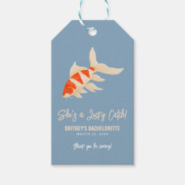 Etiquetas Para Regalos She's A Lucky Catch Koi Fish Bachelorette Favor