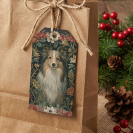 Etiquetas Para Regalos Shetland Sheepdog Sheltie Cottagecore Vintage