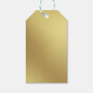 ETIQUETAS PARA REGALOS SHINY GOLD LINEN LOOK TEXTURE