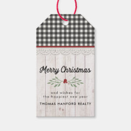 Etiquetas Para Regalos Shiplap y Navidades de verificación de búfalos en 